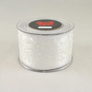 Χριστουγεννιάτικη Πολυεστερική Κορδέλα Στρας Snowberry