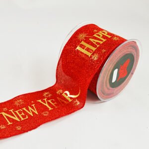 Χριστουγεννιατική Πολυεστερική Κορδέλα Sparkle Happy New Year