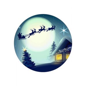 Εκτυπωμένο Ξύλινο Διακοσμητικό Έλκηθρο