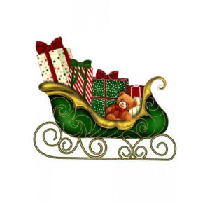 Εκτυπωμένο Ξύλινο Διακοσμητικό Έλκηθρο