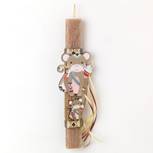 Αρωματική Πασχαλινή Λαμπάδα με Θέμα Ινδιανάκι Μαϊμουδάκι