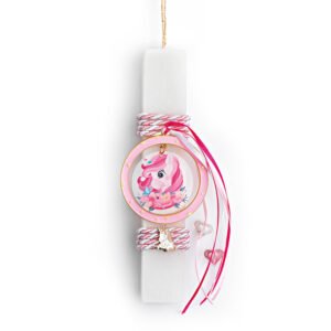 Αρωματική Πασχαλινή Λαμπάδα με Θέμα Πόνι 20cm