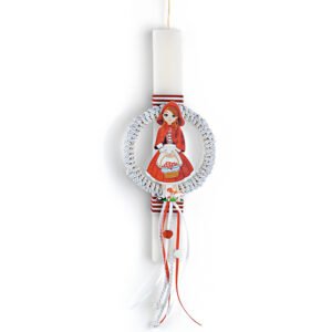 Αρωματική Πασχαλινή Λαμπάδα με Θέμα Κοκκινοσκουφίτσα