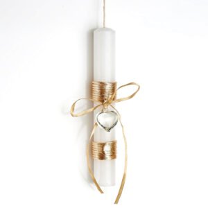 Πασχαλινή Λαμπάδα με Θέμα Καρδιά 18cm