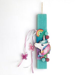 Αρωματική Πασχαλινή Λαμπάδα με Θέμα Μονόκερος