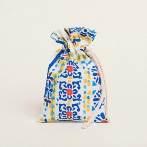 Πολύχρωμο Πουγκί Αζουλέζου με Κορδόνι 12cm x 17cm