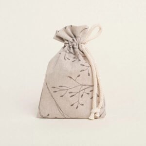 Πουγκί Κλαδιά σε Μπεζ Φόντο με Κορδόνι 12cm x 17cm