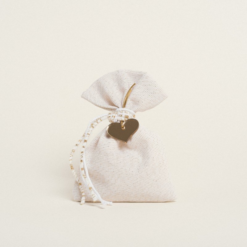 ΠΟΥΓΚΙ 12 x 17 cm ΕΚΡΟΥ ΧΡΥΣΟ LUREX