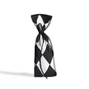 Πουγκί με Ασπρόμαυρα Διαμάντια 6cm x 19cm