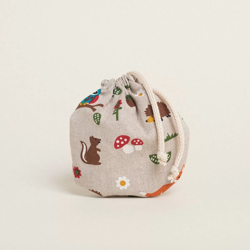 ΠΟΥΓΚΙ ΟΒΑΛ ΜΕ ΚΟΡΔΟΝΙ 13 x 14 cm ΖΩΑ ΤΟΥ ΔΑΣΟΥΣ