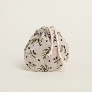 Πουγκί Οβάλ Πουγκί Μικρές Ελιές με Κορδόνι 13cm x 14cm