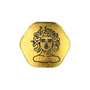 Διακοσμητικό Επιχειρηματικό Δώρο Πλέξιγκλας Σουβέρ Μέδουσα με Φύλλο Χρυσού