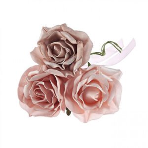 Ρομαντική Vintage Ανθοσύνθεση με Τριαντάφυλλα από Αφρό με Glitter