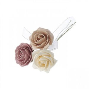 Ρομαντική Vintage Ανθοσύνθεση με Τριαντάφυλλα από Αφρό με Glitter