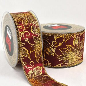 Χριστουγεννιάτικη Πολυεστερική Κορδέλα Αλεξανδρινό Ταφτάς