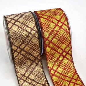 Χριστουγεννιάτικη Πολυεστερική Κορδέλα Chess Full Strass