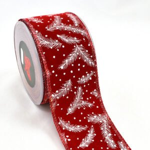 Χριστουγεννιάτικη Πολυεστερική Κορδέλα Snowy Branches