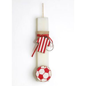 Αρωματική Λαμπάδα Κόκκινη Ποδοσφαιρική Ομάδα 20cm