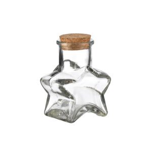 Γυάλινο Μπουκάλι σε Σχήμα Αστέρι με Φελλό