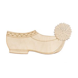 Ξύλινο Διακοσμητικό Τσαρούχι σε Φυσικό Χρώμα