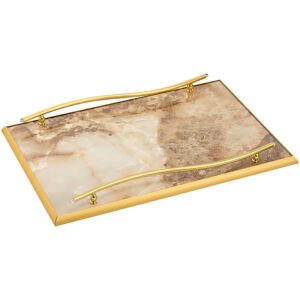 Δίσκος Γάμου Τύπου Μάρμαρο Gold Swirls