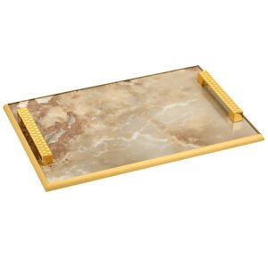 Χρυσός Δίσκος Γάμου Τύπου Μάρμαρο