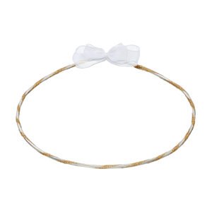 Χειροποίητα Επάργυρα και Επιπλατινωμένα Ασημί Στέφανα Γάμου με Χρυσή Λεπτομέρεια