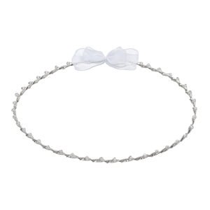 Χειροποίητα Επάργυρα και Επιπλατινωμένα Ασημί Στέφανα Γάμου με Χάντρες