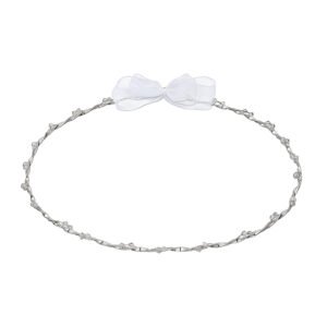 Χειροποίητα Επάργυρα και Επιπλατινωμένα Ασημί Στέφανα Γάμου με Χάντρες