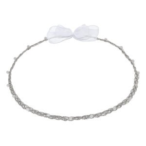 Χειροποίητα Επάργυρα και Επιπλατινωμένα Ασημί Στέφανα Γάμου με Χάντρες