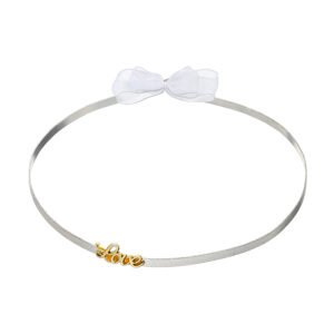 Χειροποίητα Επάργυρα και Επιπλατινωμένα Ασημί Στέφανα Γάμου με Χρυσό Love