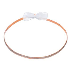 Χειροποίητα Επάργυρα και Επιπλατινωμένα Ροζ Χρυσά Στέφανα Γάμου με Ασημί Κορδέλα