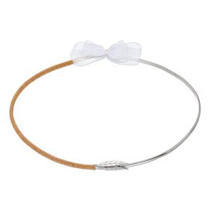 Χειροποίητα Επάργυρα και Επιπλατινωμένα Ασημί Στέφανα Γάμου με Ασημί Φύλλα Ελιάς και Ροζ Χρυσή Διακόσμηση