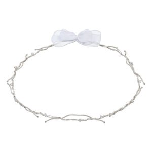 Χειροποίητα Επάργυρα και Επιπλατινωμένα Ασημί Στέφανα Γάμου με Χάντρες