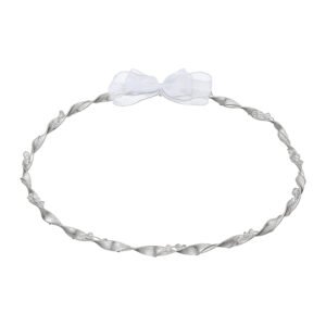 Χειροποίητα Επάργυρα και Επιπλατινωμένα Ασημί Στέφανα Γάμου με Χάντρες