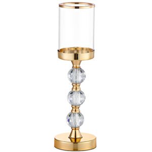 Μεταλλικό Χρυσό Κηροπήγιο με Πόδι