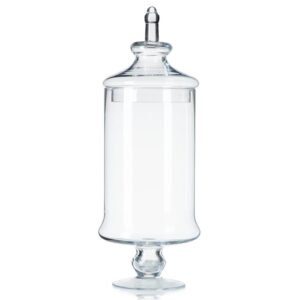 Γυάλινο Βάζο με Πόδι και Καπάκι