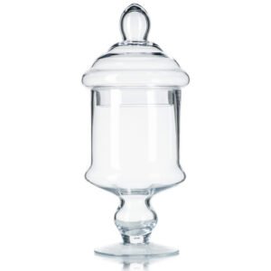 Γυάλινο Βάζο με Πόδι και Καπάκι