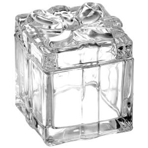 Γυάλινη Διάφανη Φοντανιέρα σε Σχήμα Δώρου