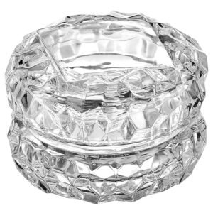 Γυάλινη Διάφανη Φοντανιέρα σε Σχήμα Μακαρόν