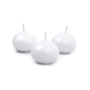 Σετ με 6 Λευκά Επιπλέοντα Κεριά