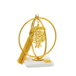 Γούρι 2026 Ρόδι Χρυσό με Κρύσταλλα σε Βότσαλο – Σύμβολο Ευτυχίας & Πολυτέλειας