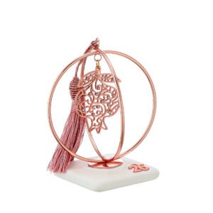 Γούρι 2026 Ρόδι Rose Gold Δαντέλα σε Βότσαλο – Αφθονία & Καλή Τύχη