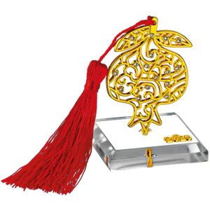 Επιτραπέζιο Γούρι 2026: Χρυσό Ρόδι Filigree & Στρας