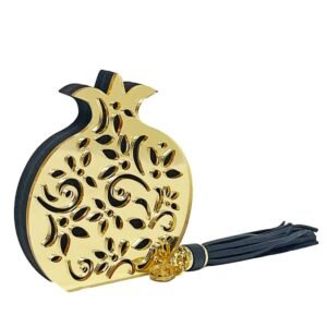 Διακοσμητικό Γούρι 2026 Plexiglass Χρυσό Ρόδι με Φούντα 12cm