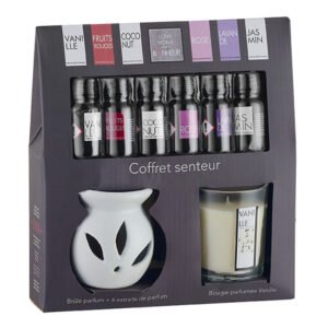Gift Set με Αιθέρια Έλαια, Δοχείο και Αρωματικό Κερί Βανίλια