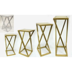 Σετ με 4 Μεταλλικές Ανθοστήλες σε Δύο Χρώματα