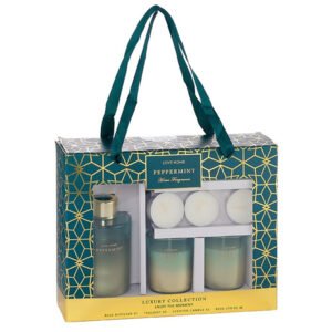 Gift Set με Αρωματικό Χώρου και Κεριά με Άρωμα Πεπερώδης Μέντα