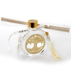 Αρωματικό Χώρου με Χρυσό Δέντρο της Ζωής, Εκρού Φούντα και Στικς