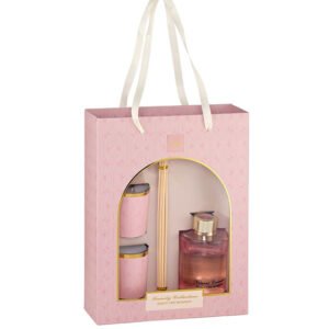 Ροζ Gift Set με Αρωματικό Χώρου και Κεριά